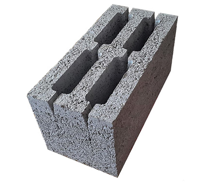 Керамзито-бетонный блок стеновой четырехпустотный
